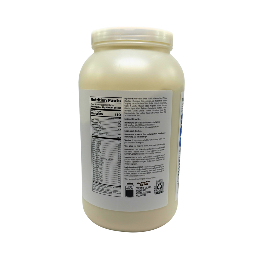 Isopure 25 g Zero / Low Carb (3 Lbs) en República Dominicana
