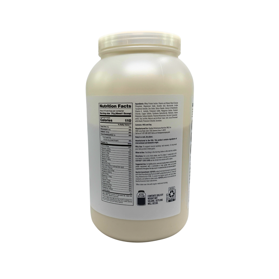 Isopure 25 g Zero / Low Carb (3 Lbs) en República Dominicana